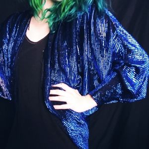 Vintage Electric Blue Shawl